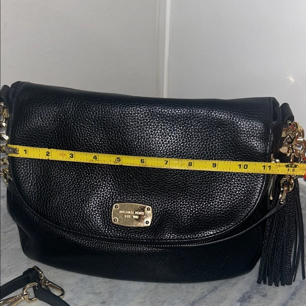 Michael Kors Black Pebbled Leather Crossbody with Gold Hardware - Picture 14 of 16